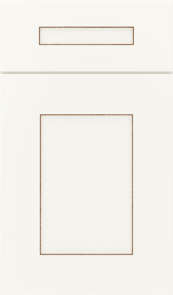 Artisan 5-piece Maple shaker cabinet door in White with Coffee glaze