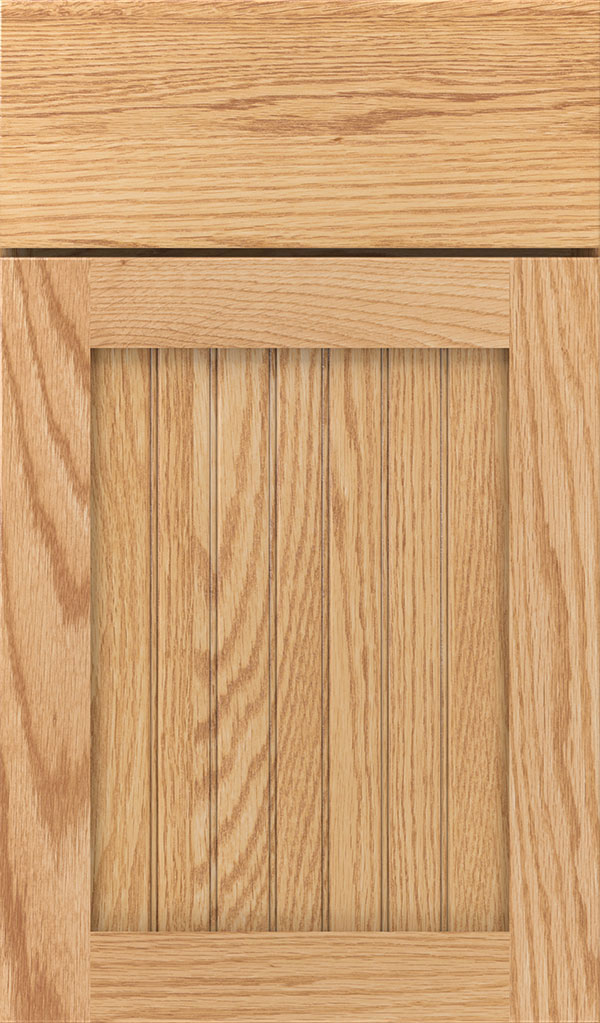 Simsbury Oak Beadboard Cabinet Door in Natural