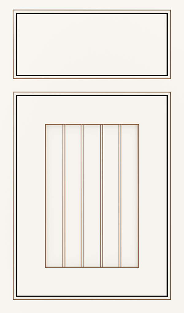 Simsbury Maple Beaded Inset Cabinet Door in White Coffee