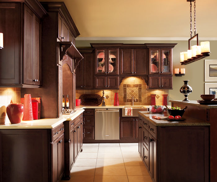 Dark Maple Kitchen Cabinets - Decora Cabinetry