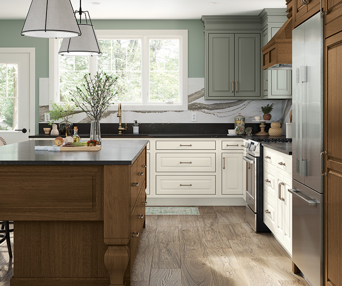 Inviting Three-Tone Traditional Kitchen