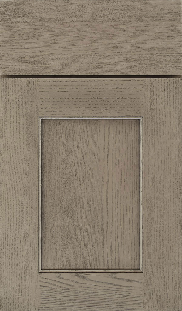 Sloan Quartersawn Oak Recessed Panel Cabinet Door in Angora